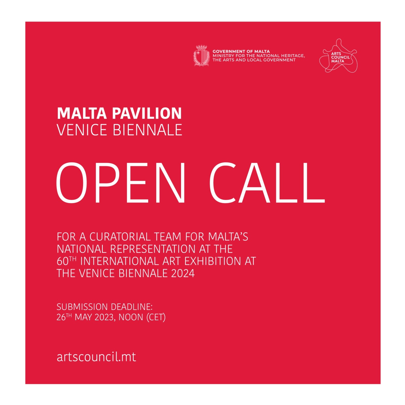 Open Call for a curatorial team for Malta’s national representation at the Venice Biennale 2024